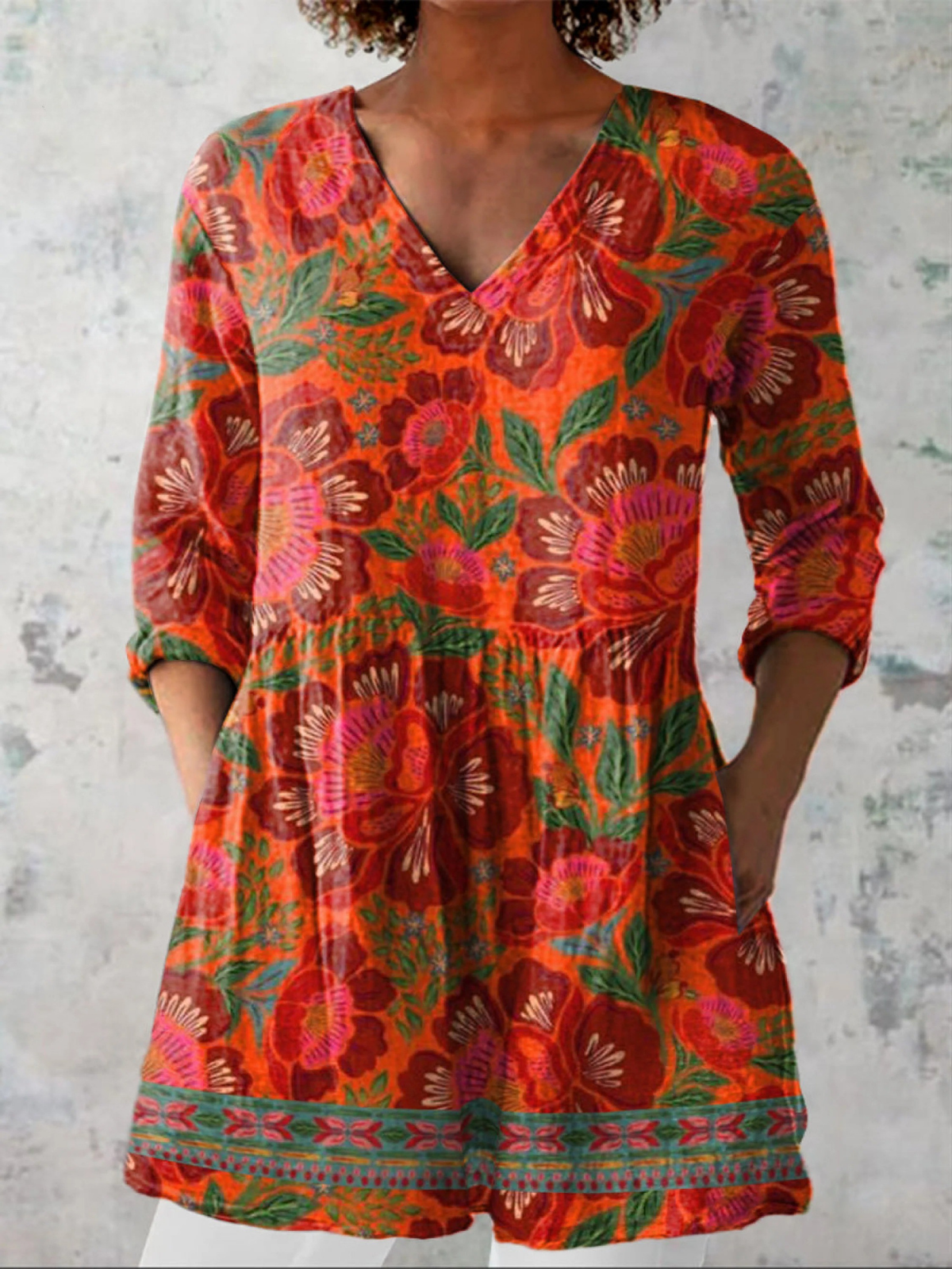 Marion | Blusa lunga con scollo a V