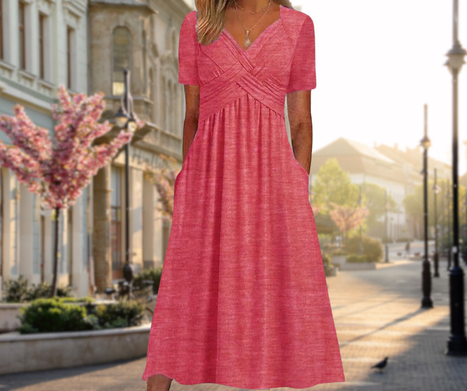 MARCO & BIANCA MILANO | AMALIA ABITO MIDI SILHOUETTE INCROCIATA DONNA