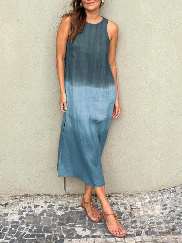 MARCO & BIANCA MILANO | MARÍA ABITO MAXI FLUIDO SFUMATURA ELEGANTE DONNA