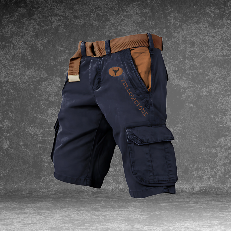 MARCO & BIANCA MILANO | PANTALONCINI CARGO NERI MULTITASCA UOMO