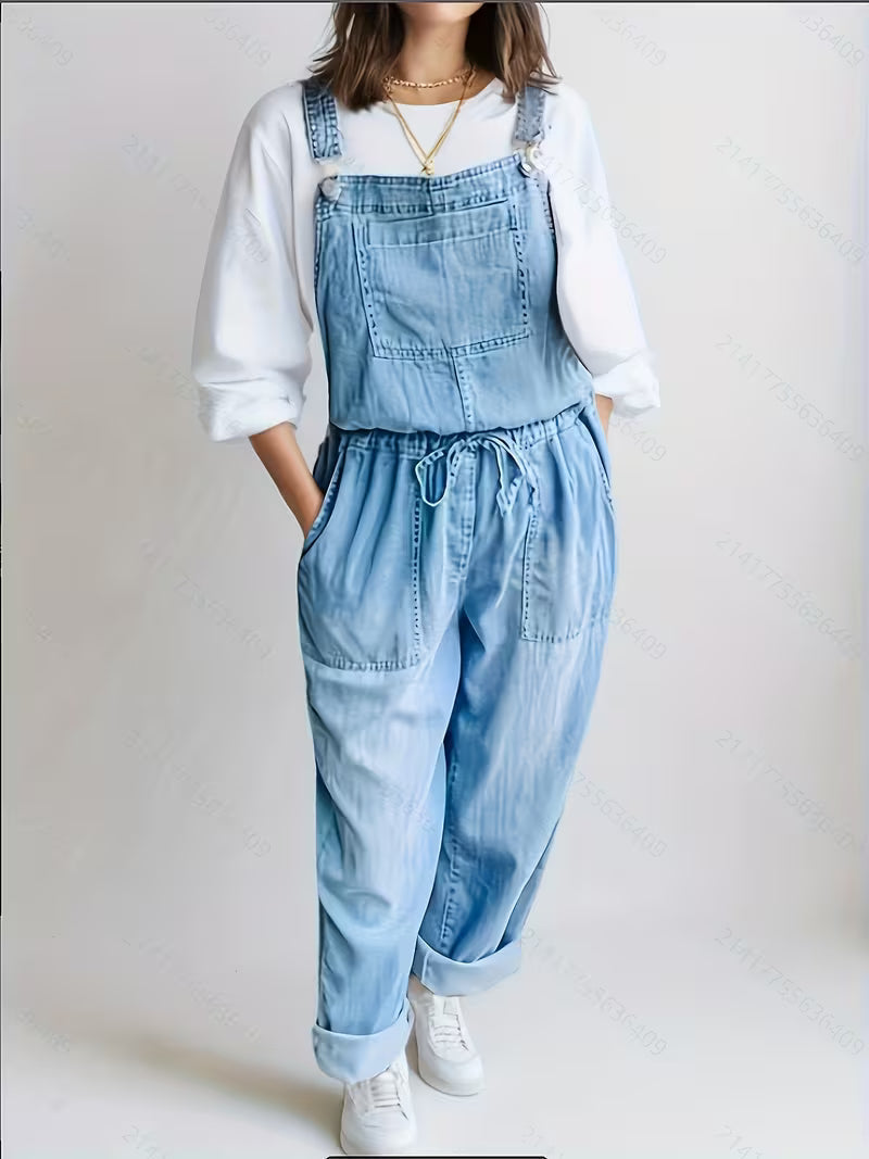 MARCO & BIANCA MILANO | GRACE SALOPETTE IN DENIM FORMA RILASSATA DONNA