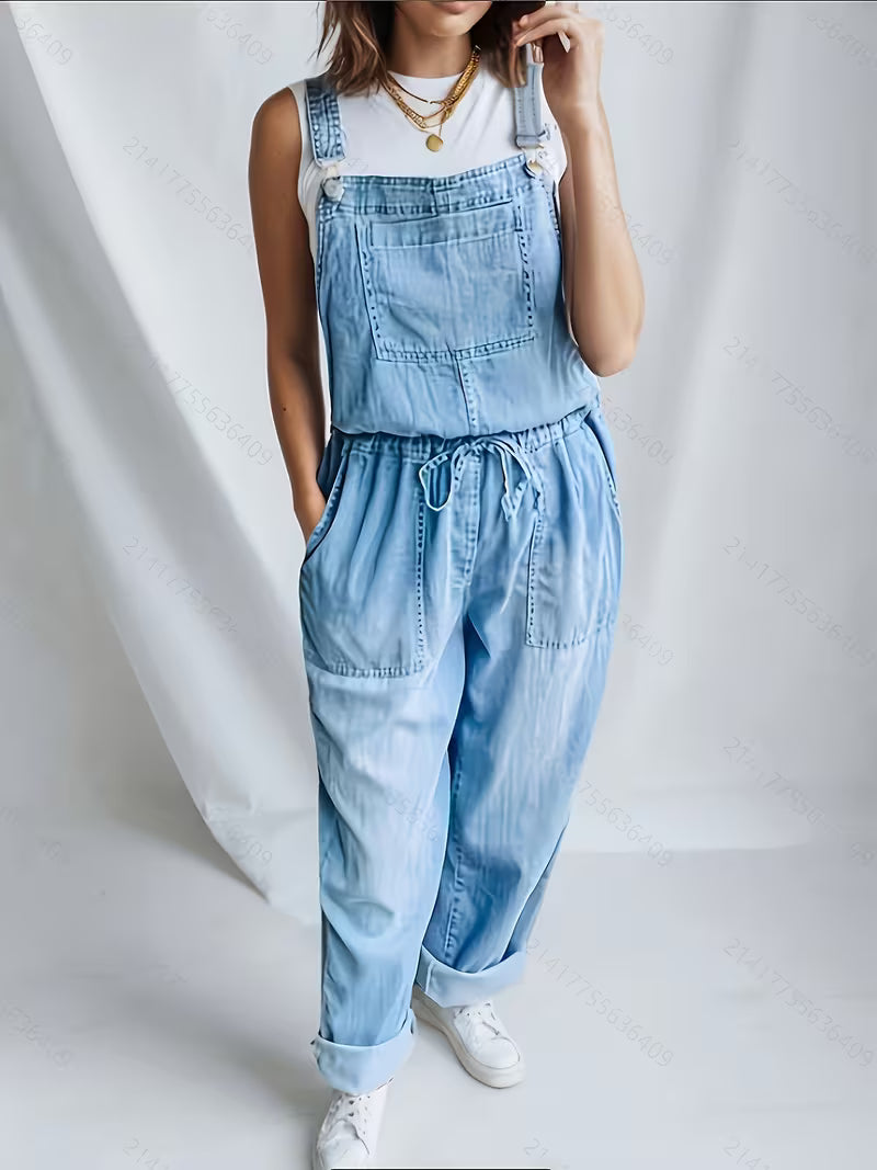 MARCO & BIANCA MILANO | GRACE SALOPETTE IN DENIM FORMA RILASSATA DONNA