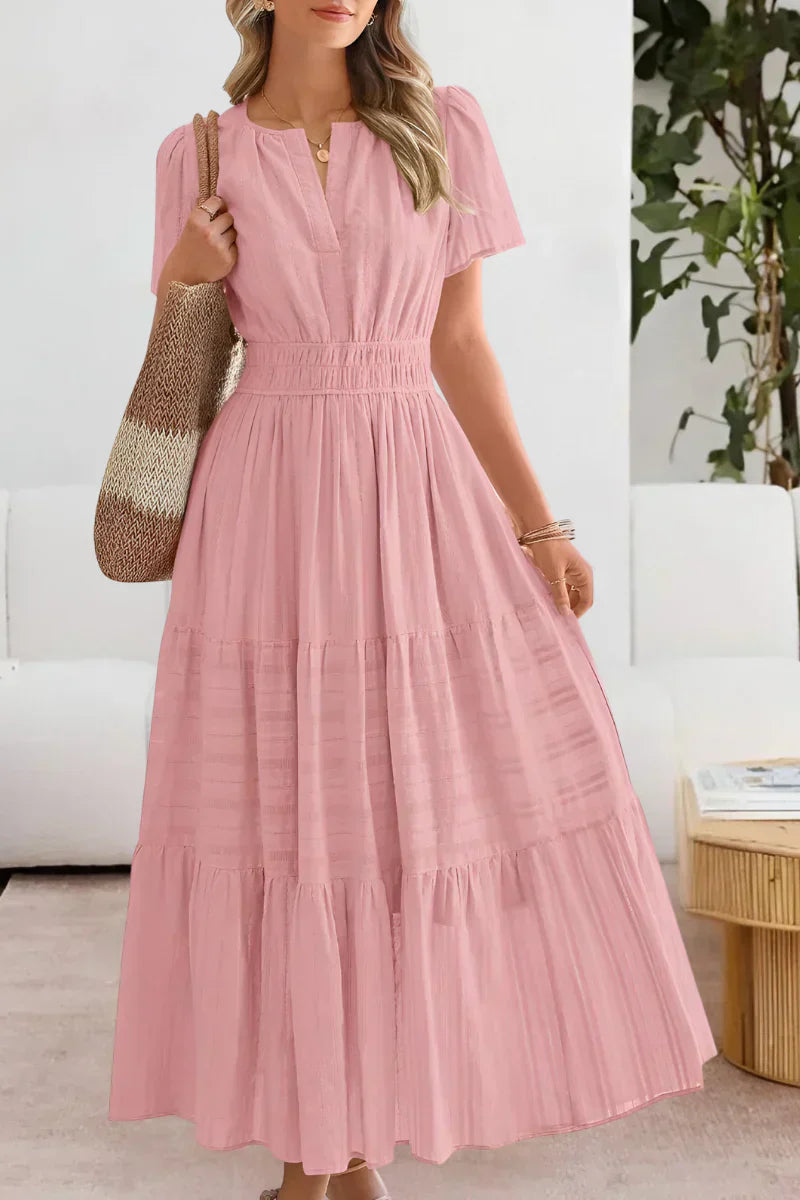 Emma | Abito maxi con vita arricciata