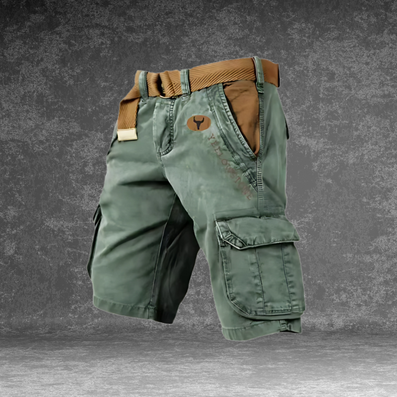 MARCO & BIANCA MILANO | PANTALONCINI CARGO NERI MULTITASCA UOMO