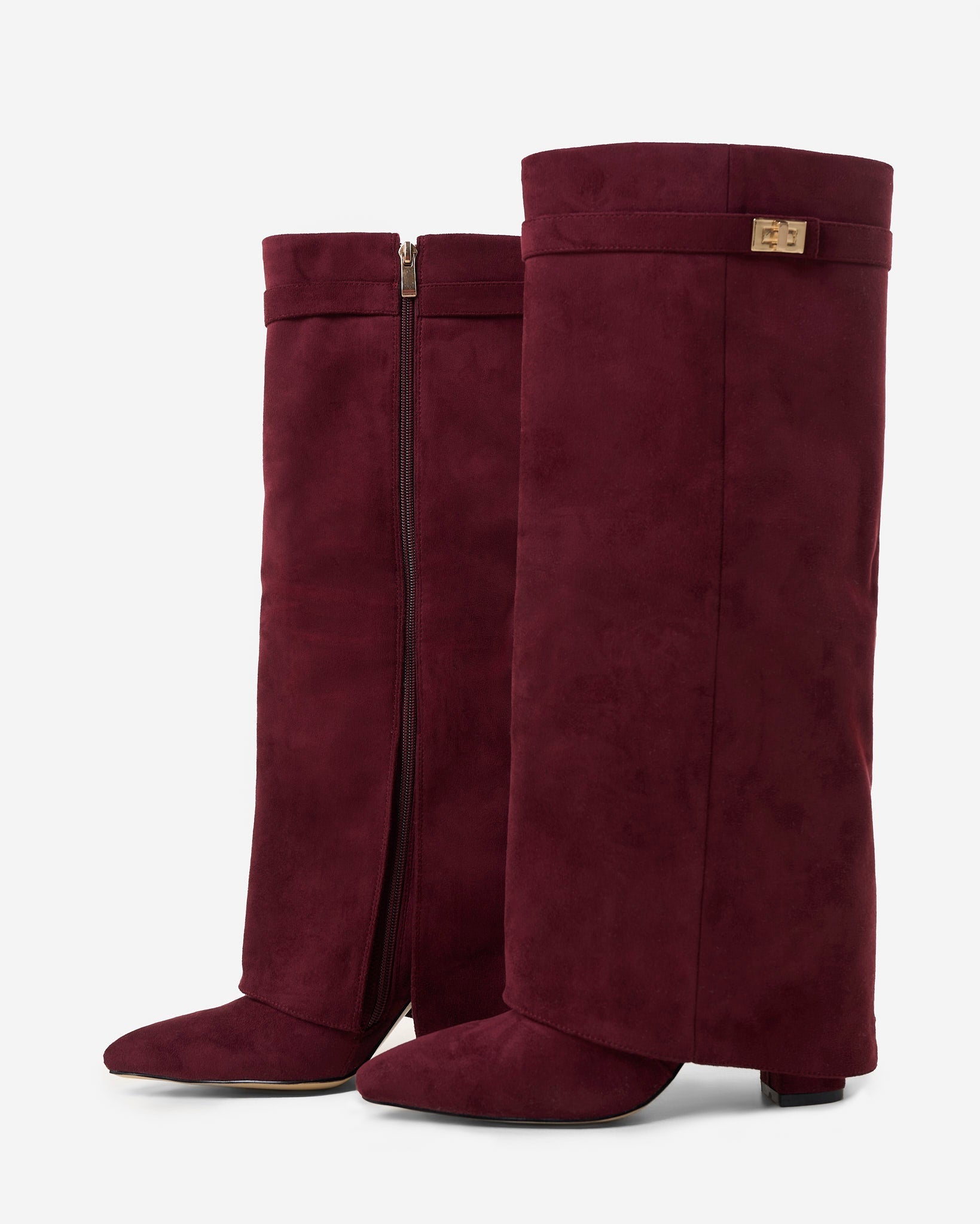 MARCO & BIANCA MILANO | STIVALI ALTI LAVISTA IN CAMOSCIO BORDEAUX DONNA