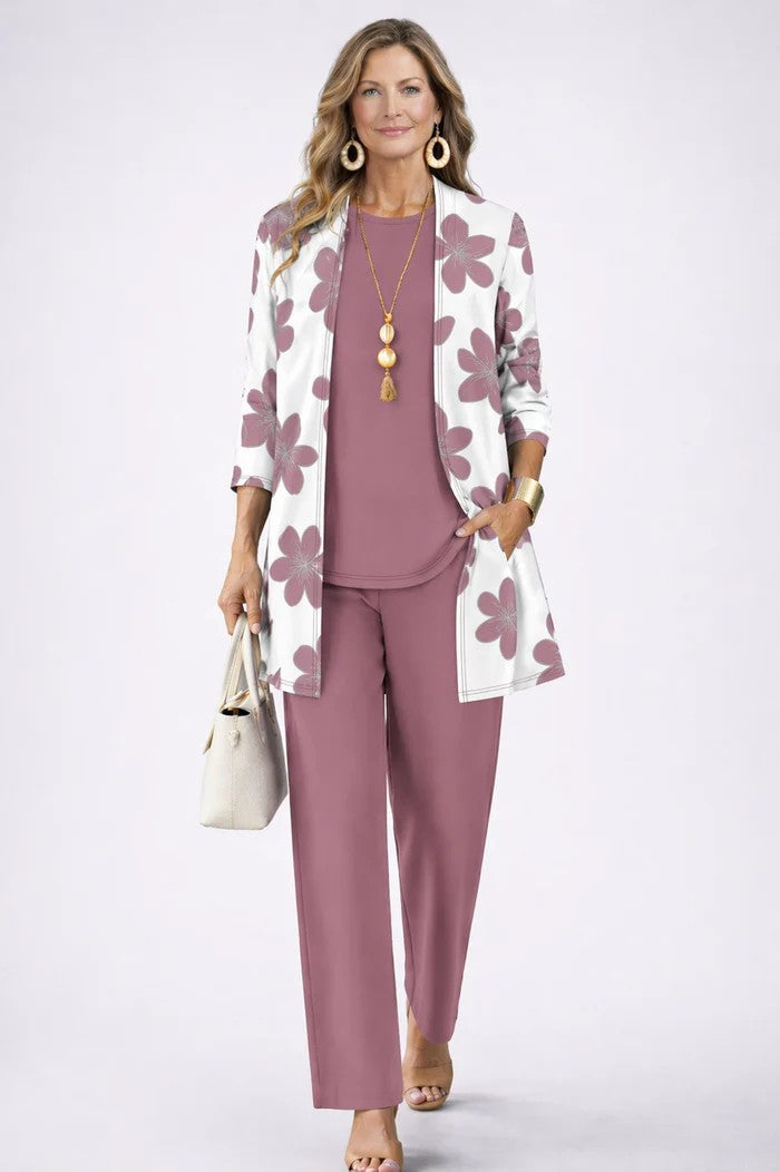 MARCO & BIANCA MILANO | COMPLETO KIMONO ROSA CORALLO DONNA