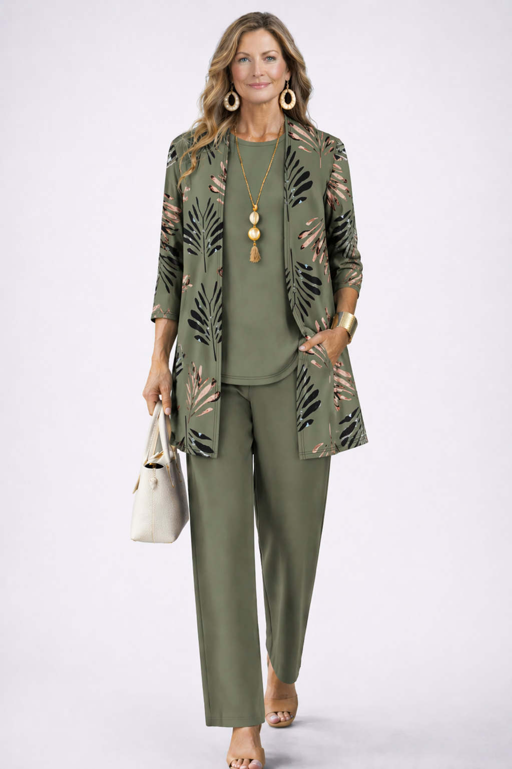MARCO & BIANCA MILANO | COMPLETO KIMONO ROSA CORALLO DONNA