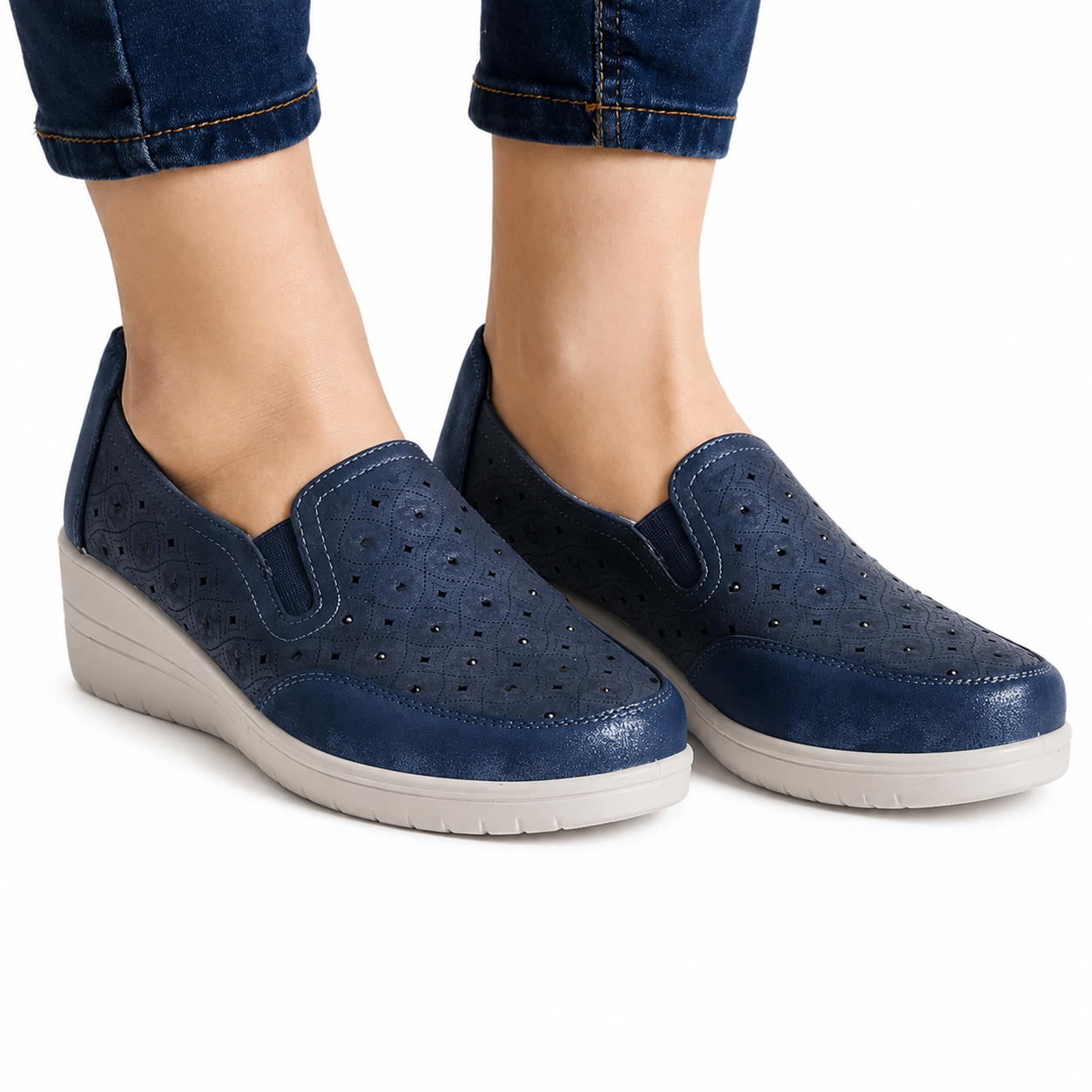 MARCO & BIANCA MILANO | MOCASSINI COMFORT CON ZEPPA TRAFORATI DONNA
