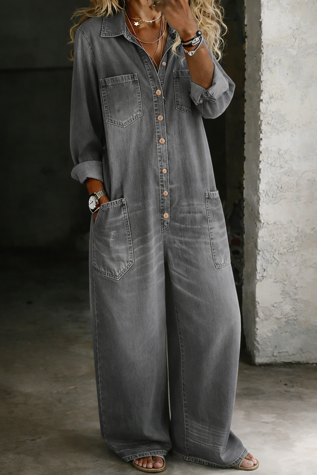 MARCO & BIANCA MILANO | LENA SALOPETTE CASUAL IN DENIM DONNA