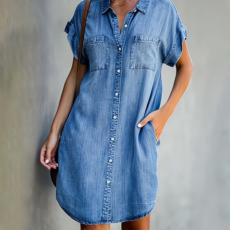 MARCO & BIANCA MILANO | ELENI ABITO IN DENIM CON BOTTONI DONNA