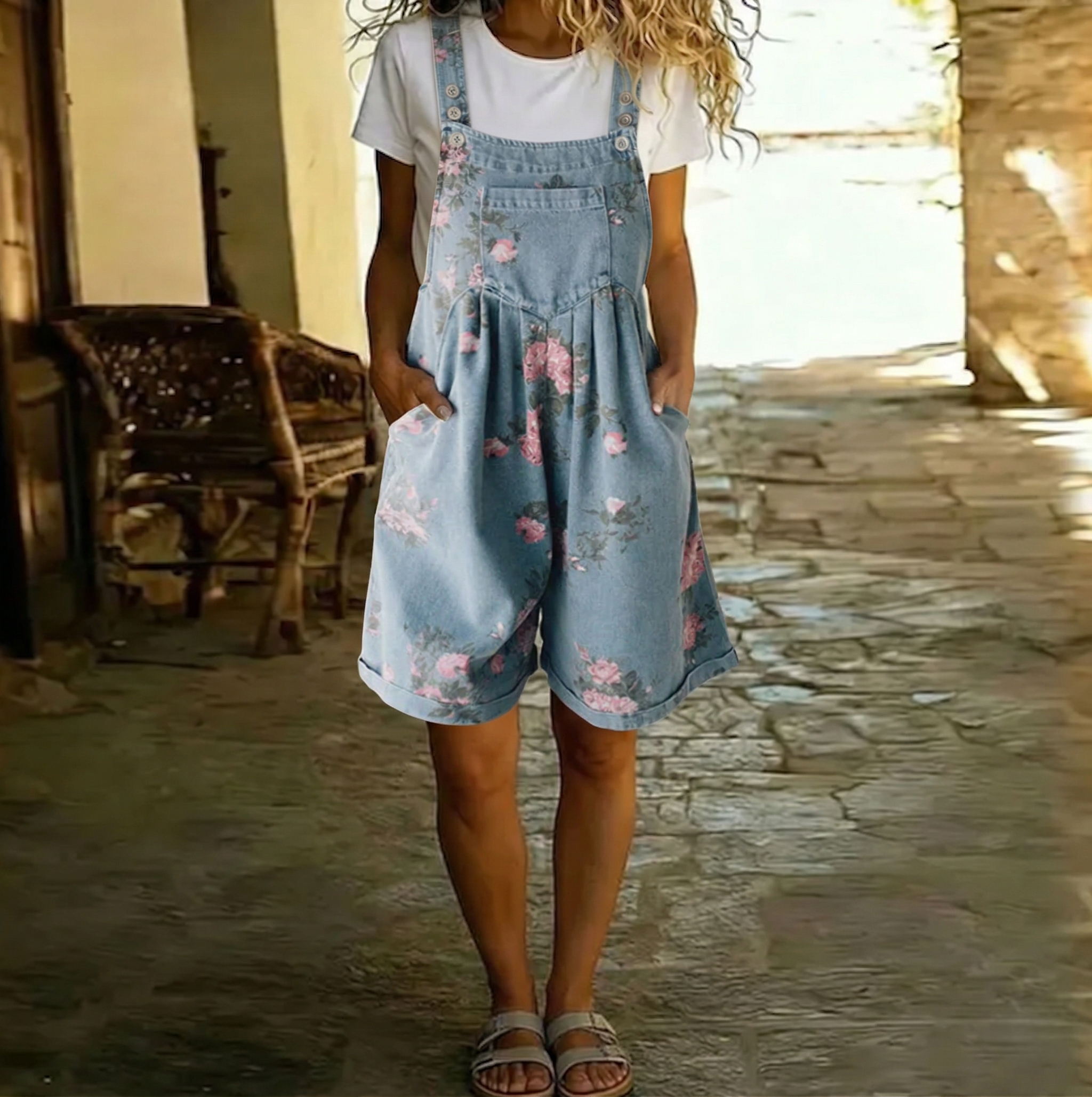 MARCO & BIANCA MILANO | JUDY SALOPETTE IN DENIM LAVATO VINTAGE DONNA