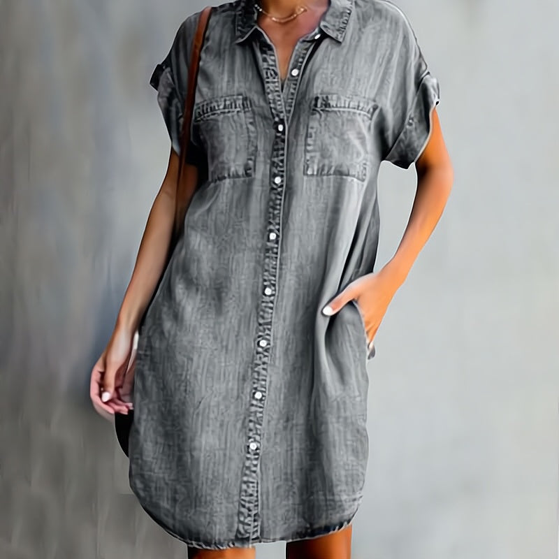 MARCO & BIANCA MILANO | ELENI ABITO IN DENIM CON BOTTONI DONNA