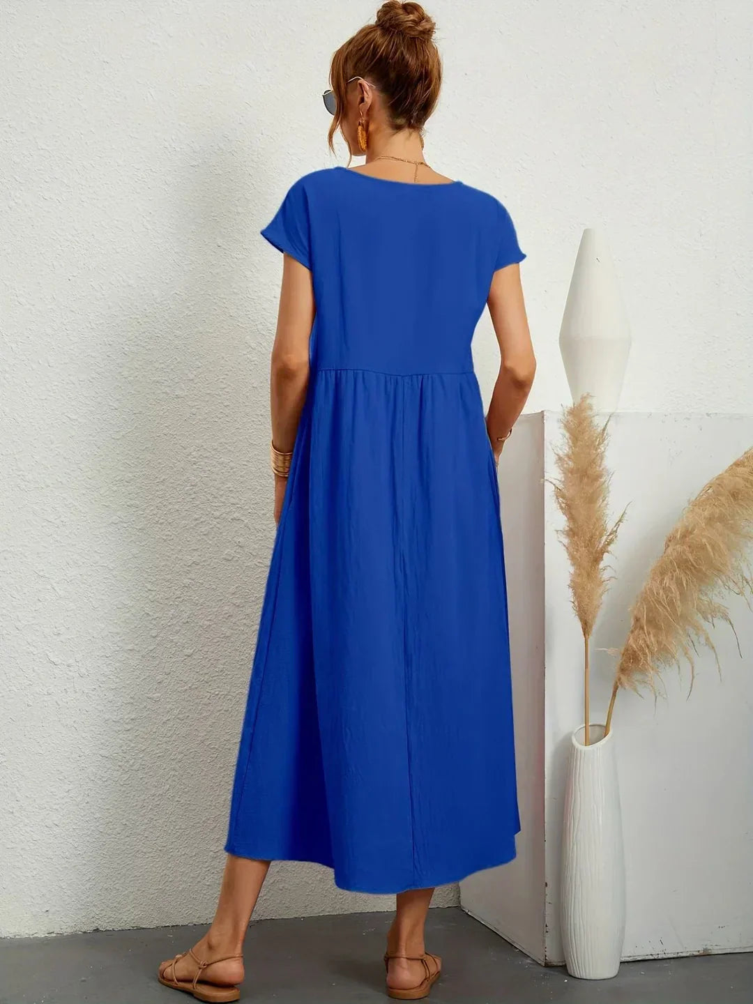 MARCO & BIANCA MILANO | CATALINA ABITO MIDI FLUIDO IN COTONE E SETA DONNA