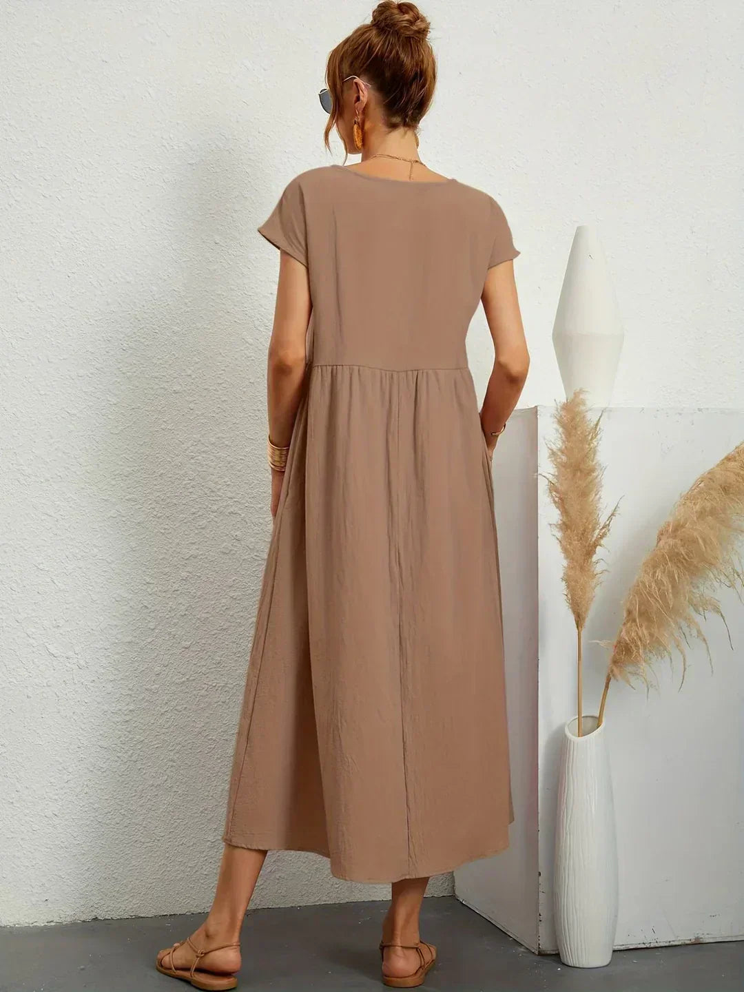 MARCO & BIANCA MILANO | CATALINA ABITO MIDI FLUIDO IN COTONE E SETA DONNA
