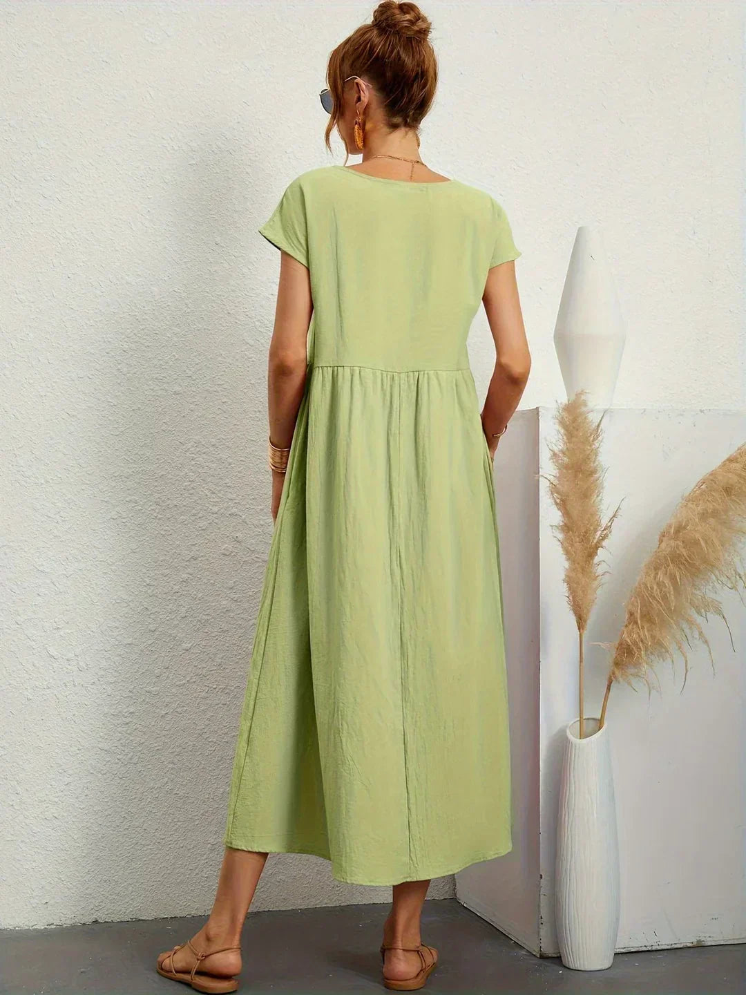 MARCO & BIANCA MILANO | CATALINA ABITO MIDI FLUIDO IN COTONE E SETA DONNA