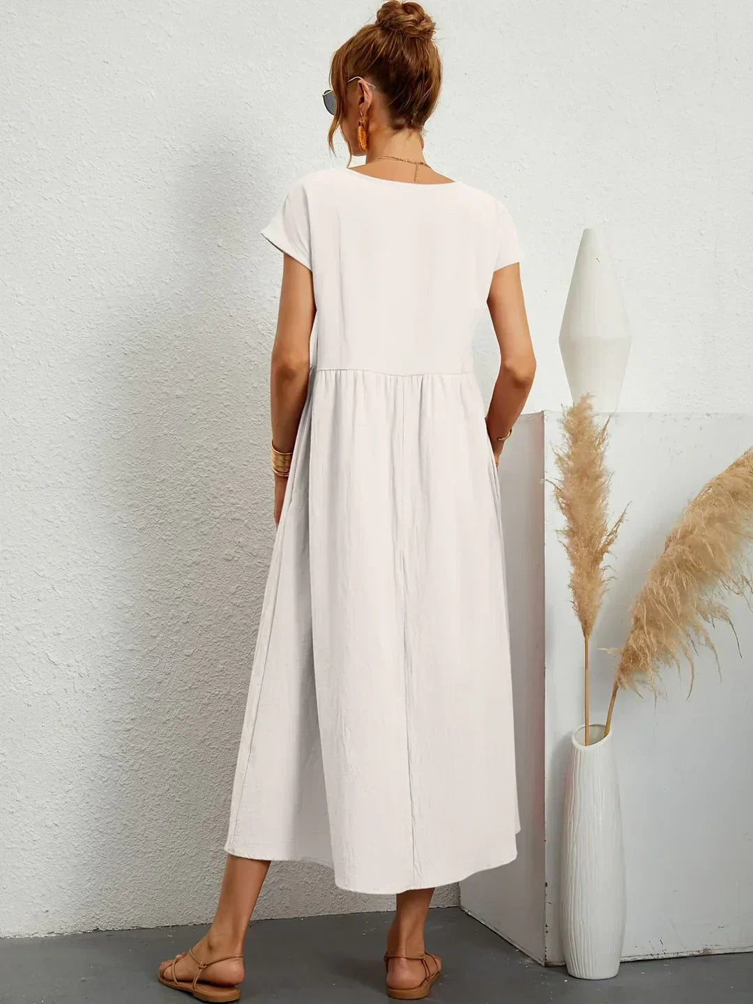MARCO & BIANCA MILANO | CATALINA ABITO MIDI FLUIDO IN COTONE E SETA DONNA