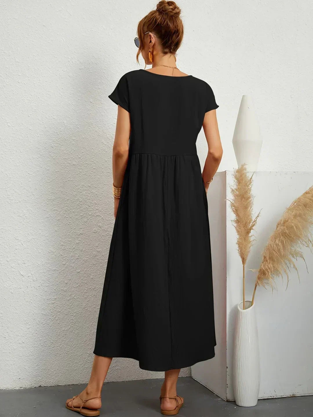 MARCO & BIANCA MILANO | CATALINA ABITO MIDI FLUIDO IN COTONE E SETA DONNA