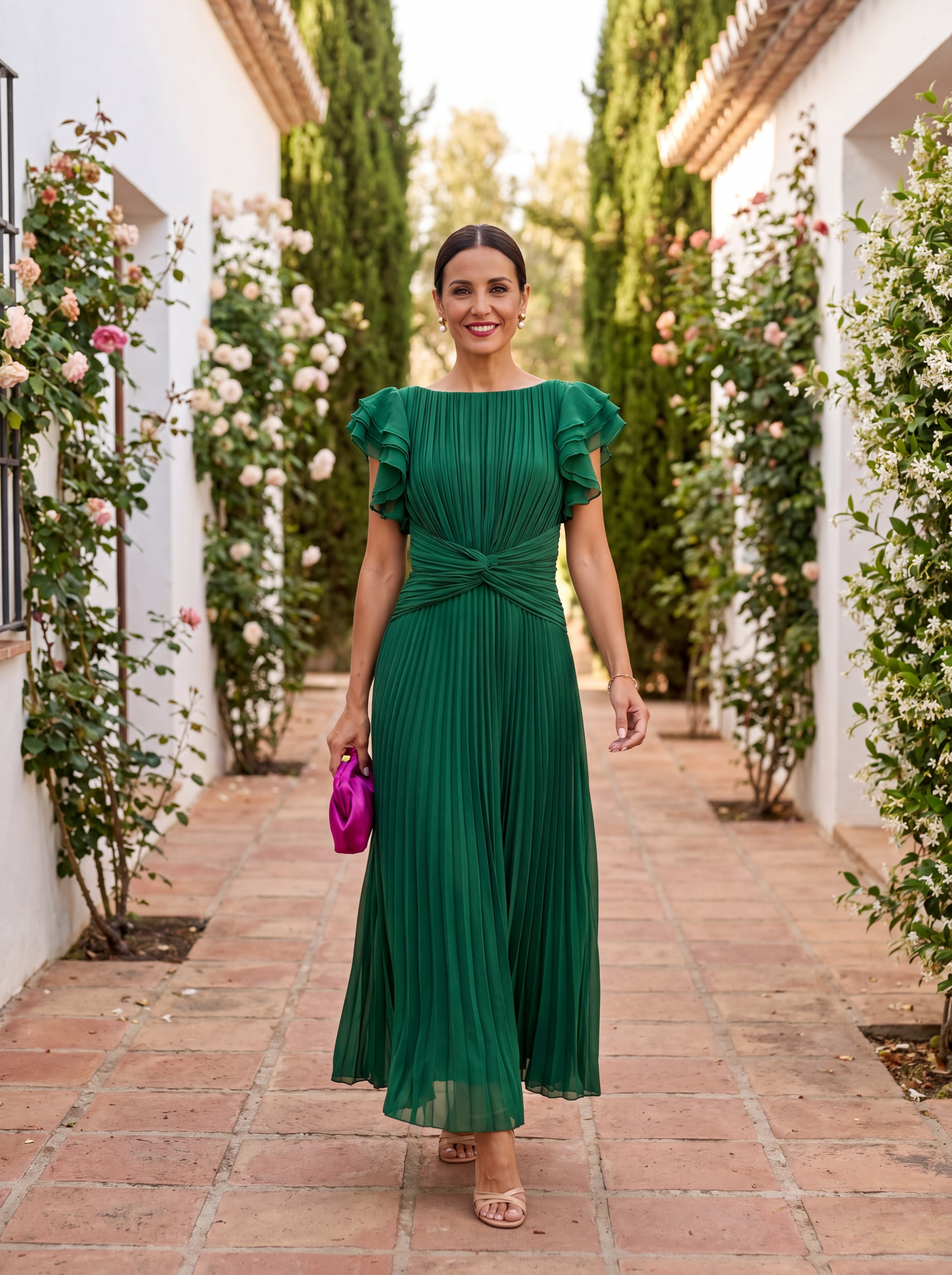 MARCO & BIANCA MILANO | PALOMA ABITO MAXI PLISSETTATO DA CERIMONIA DONNA