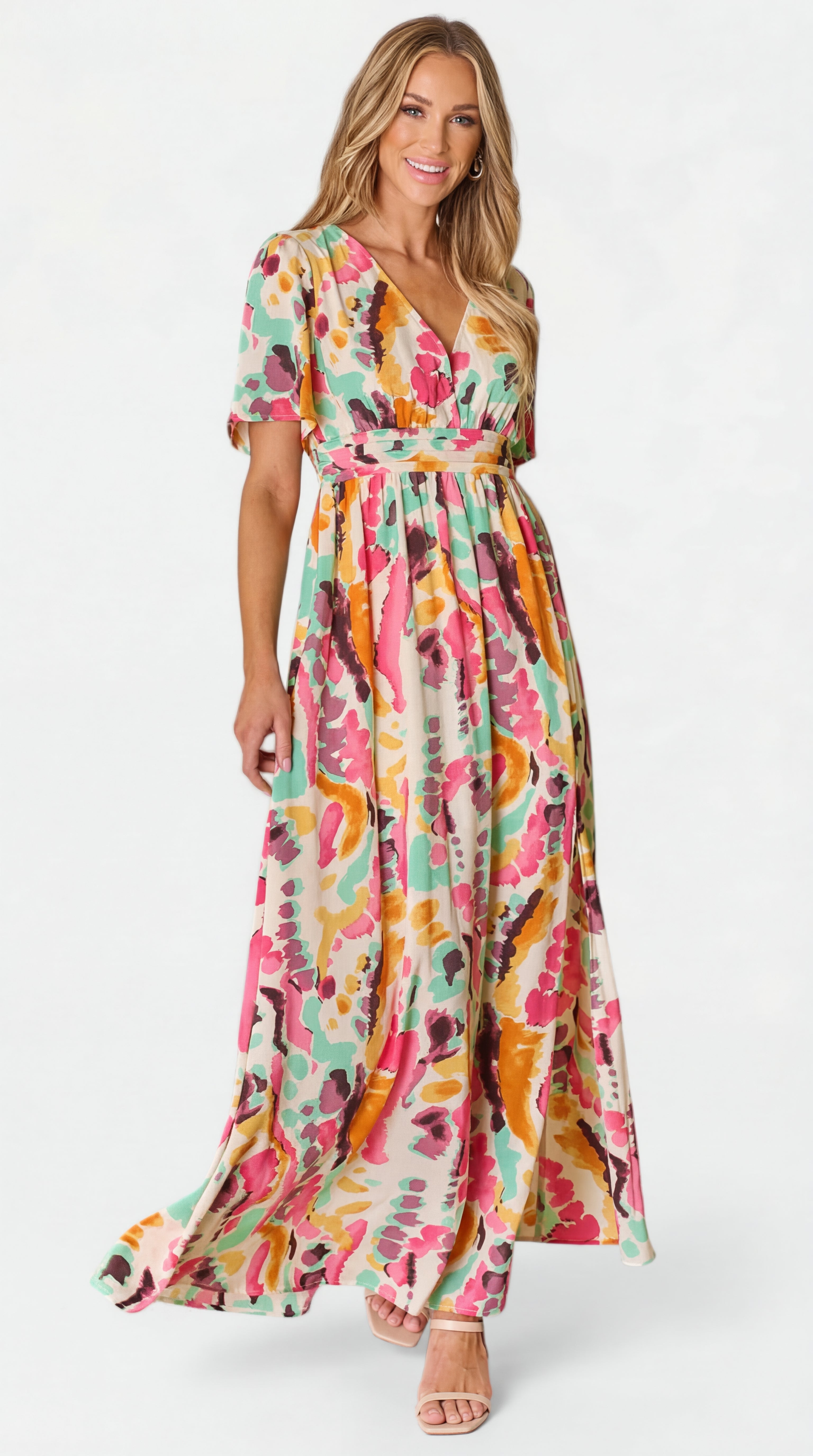 Yuki | Abito Tie-Dye con scollo a V