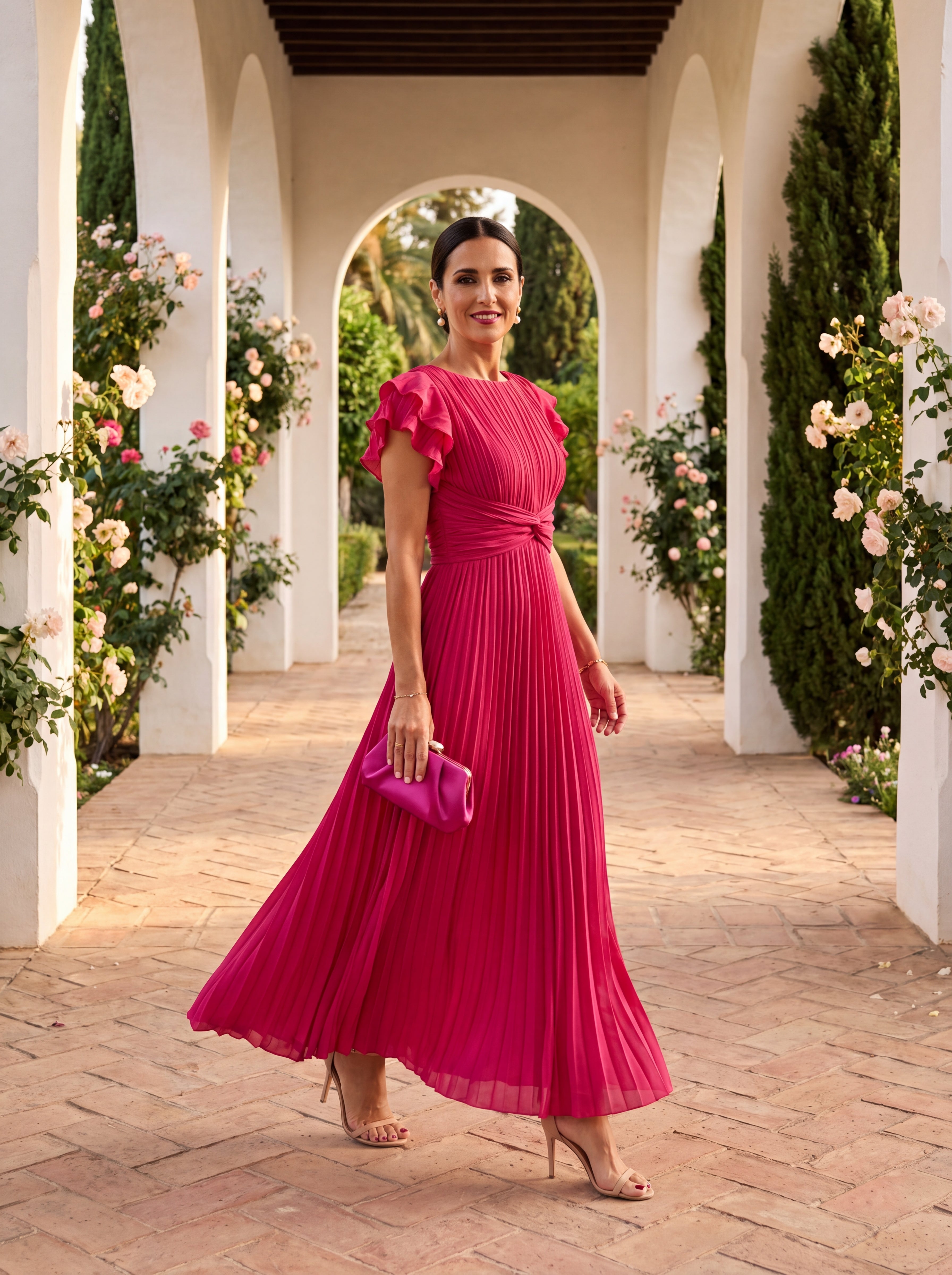 MARCO & BIANCA MILANO | PALOMA ABITO MAXI PLISSETTATO DA CERIMONIA DONNA