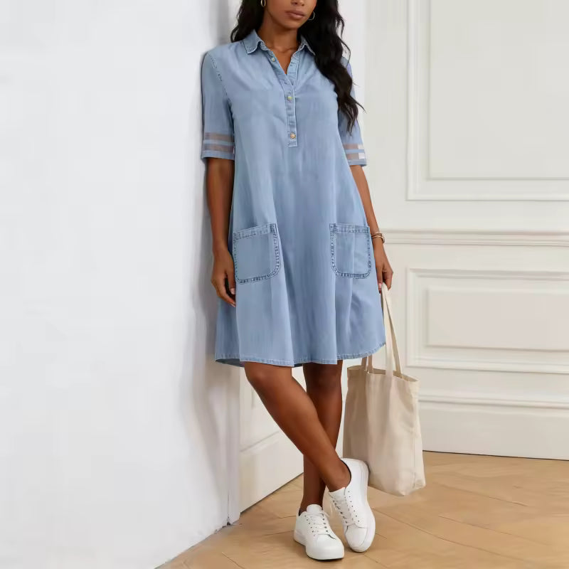 Brittany | Abito in denim che valorizza la figura