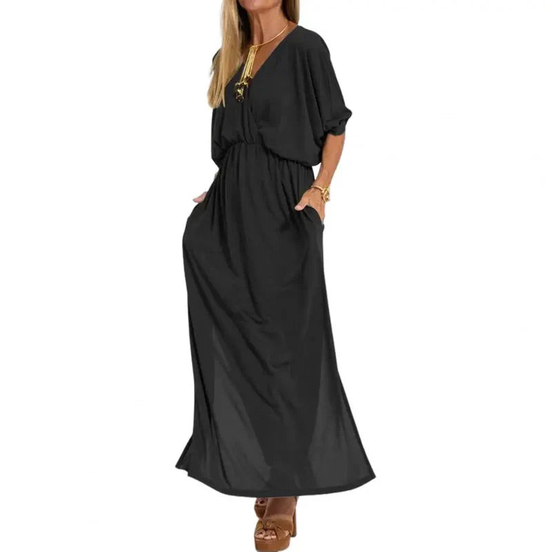 ISABELLA | Langes fließendes Kleid mit einzigartigem Stil für jeden Anlass