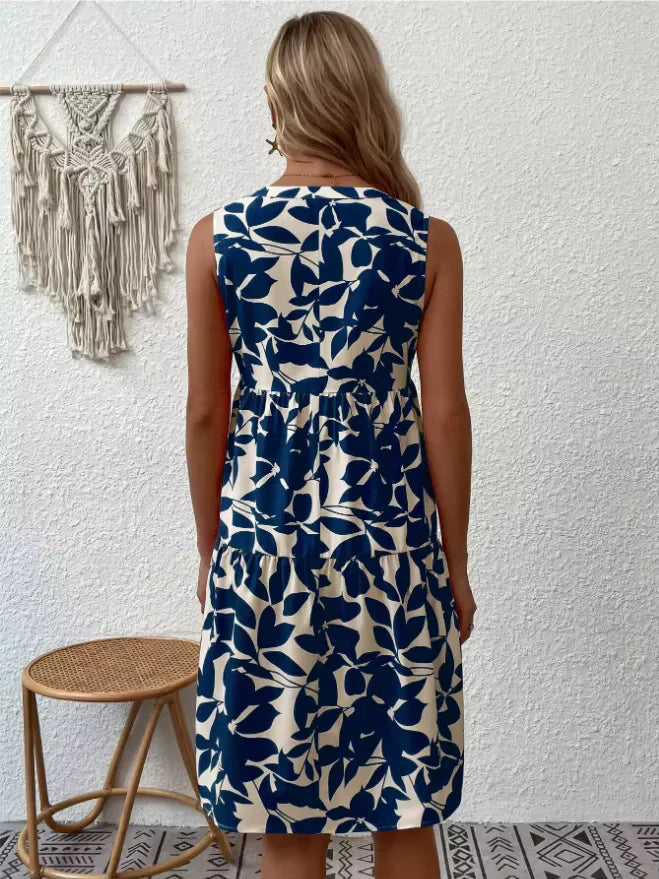 Jana™ | Abito smanicato con stampa floreale