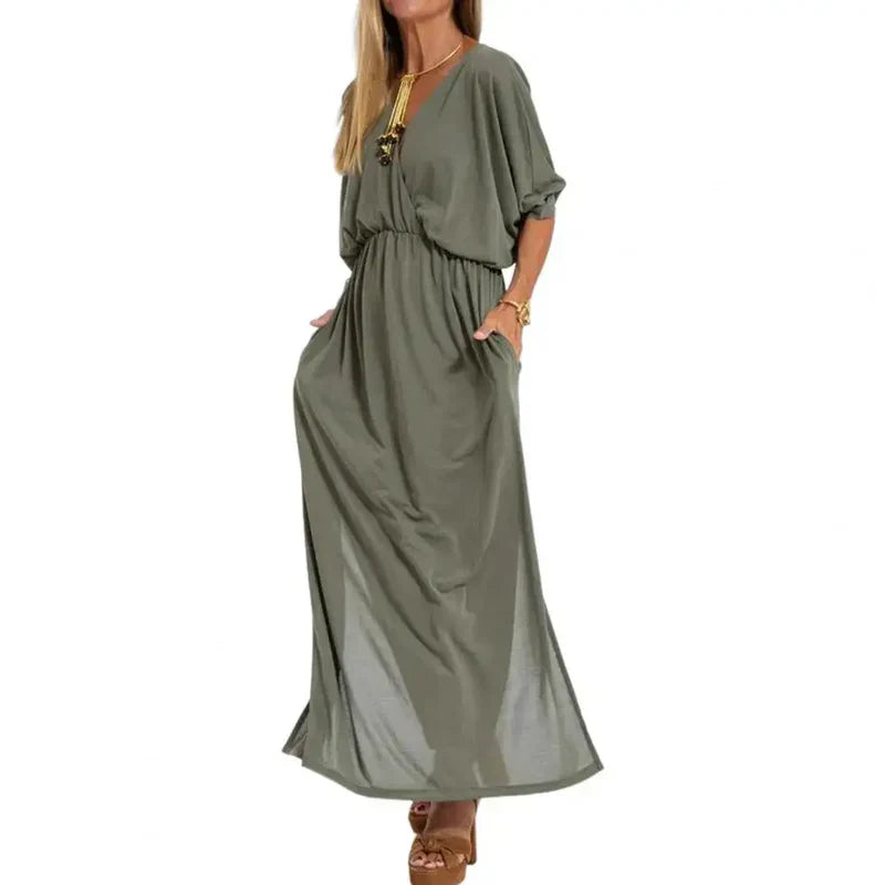 ISABELLA | Langes fließendes Kleid mit einzigartigem Stil für jeden Anlass