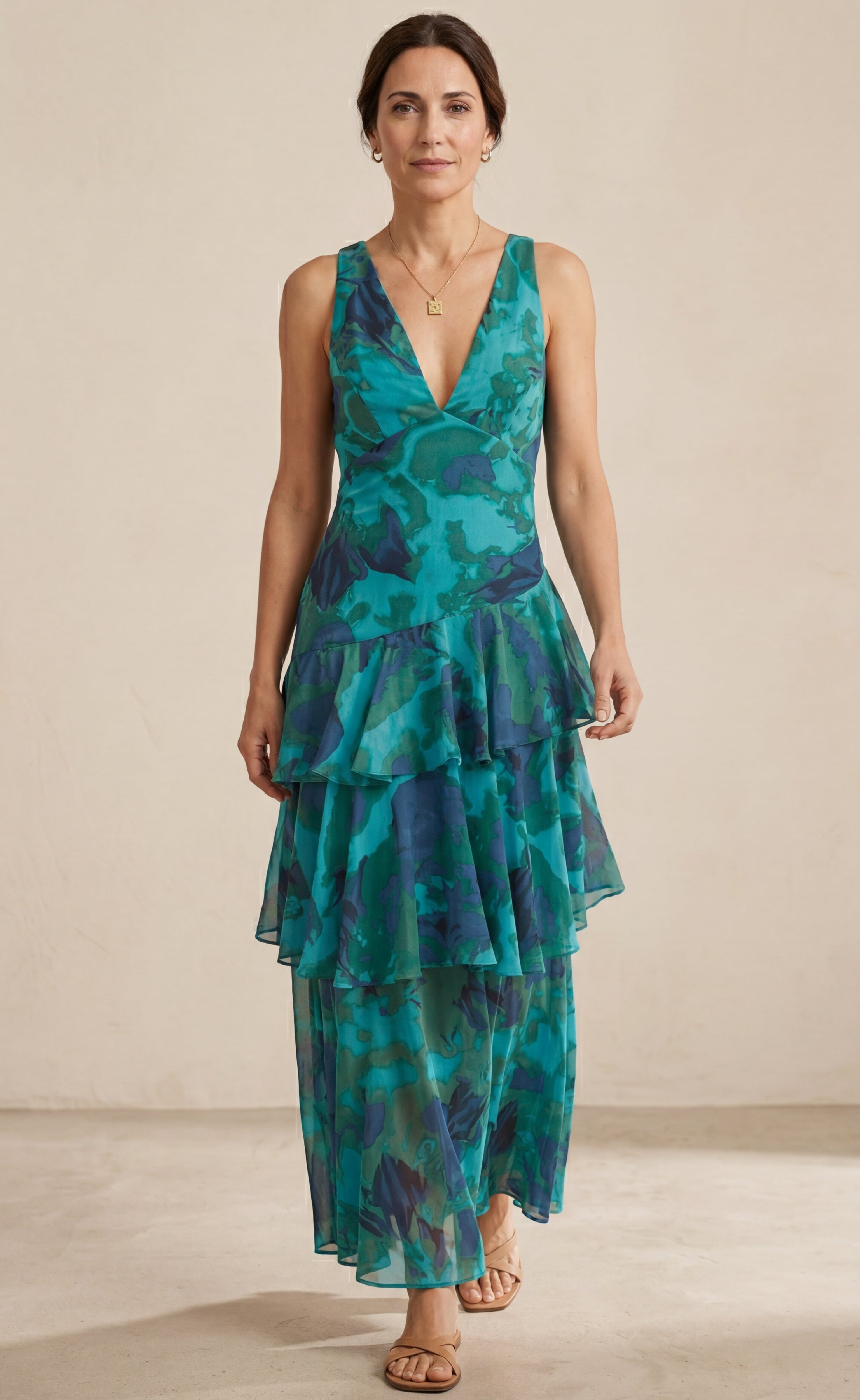 Domenica | Abito in chiffon con scollo a V