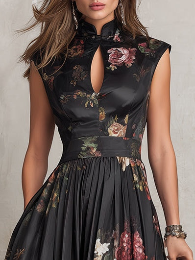 MARCO & BIANCA MILANO | ABITO MIDI IN SATIN NERO DONNA