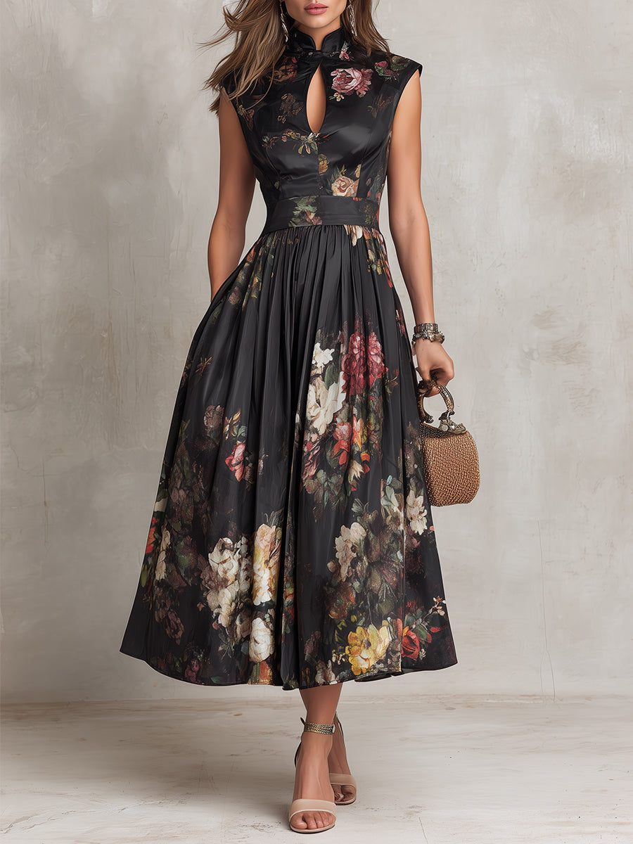 MARCO & BIANCA MILANO | ABITO MIDI IN SATIN NERO DONNA