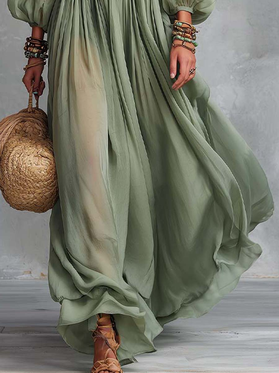 MARCO & BIANCA MILANO | ÉLODINE ABITO MAXI BOHEMIEN CON STAMPA FLOREALE DONNA
