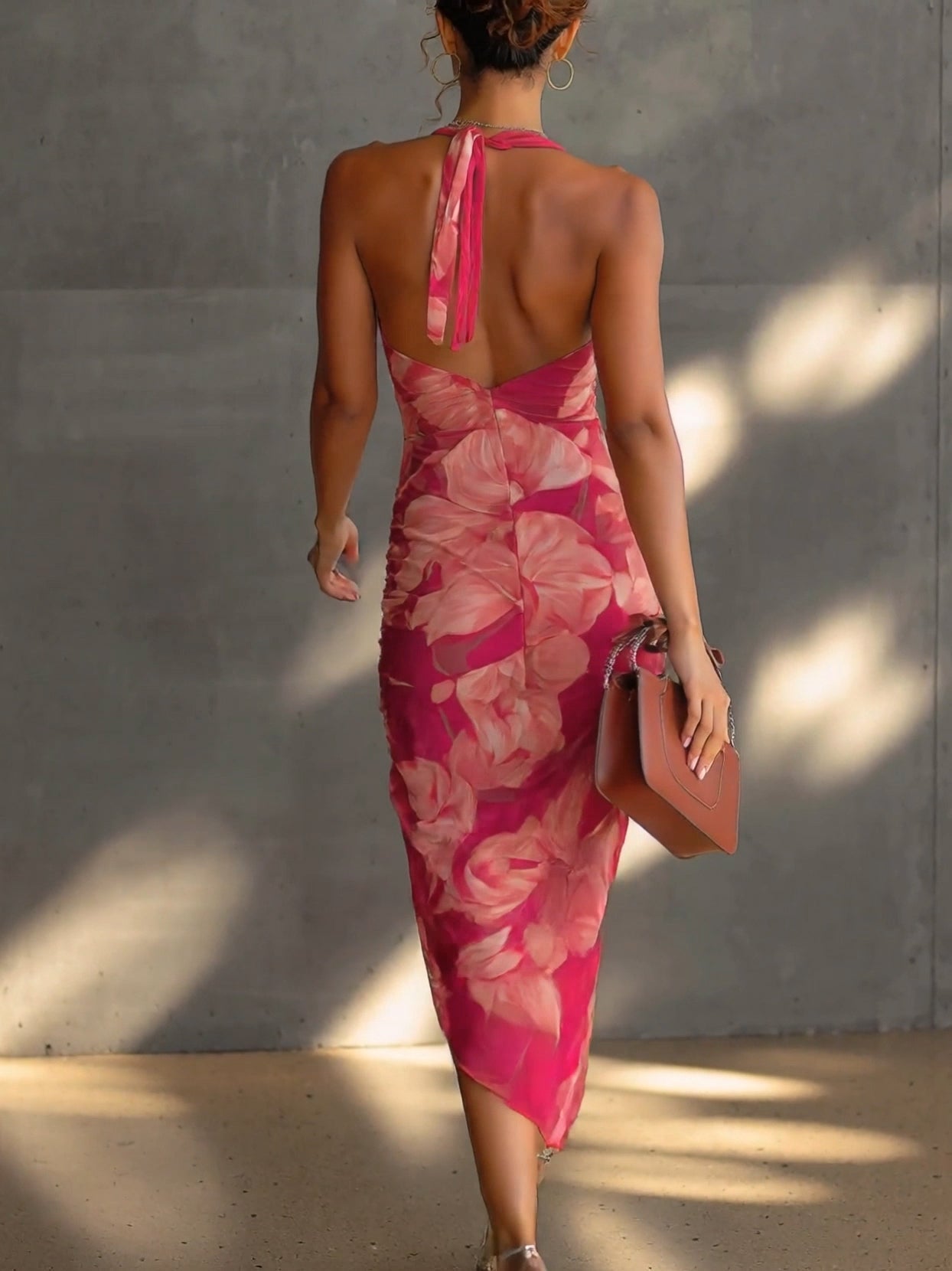 MARCO & BIANCA MILANO | ABITO BODYCON FUCSIA FLOREALE DONNA
