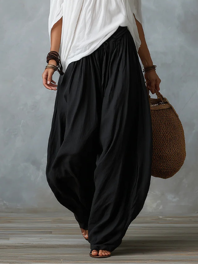 MARCO & BIANCA MILANO | COMPLETO TOP BIANCO E PANTALONI LANTERN DONNA