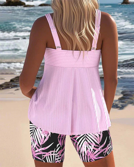 Daphne | Pantaloni Corti Tankini a Righe Bright