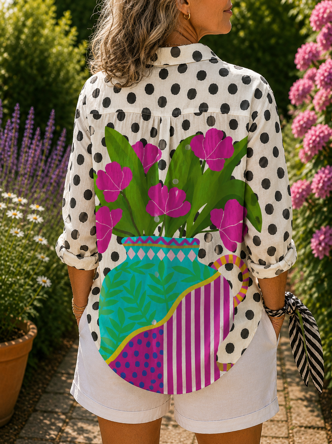 MARCO & BIANCA MILANO | BLUSA VASO IN FIORE DONNA