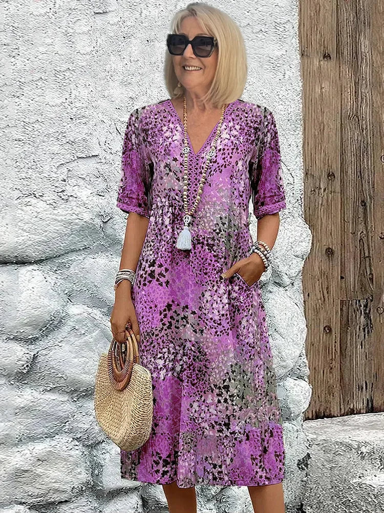 Lina | Abito leggero con scollo a V