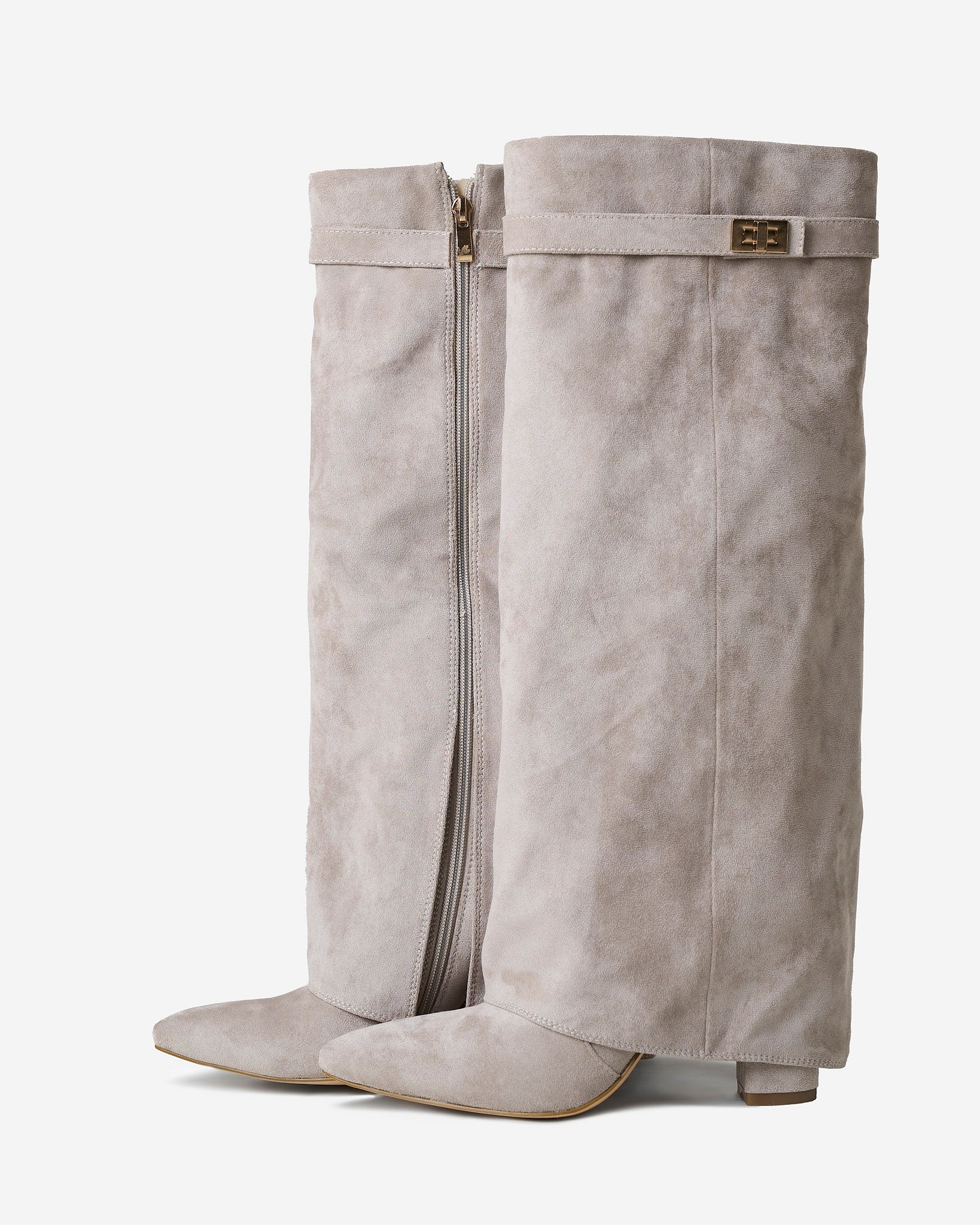 MARCO & BIANCA MILANO | STIVALI LAVISTA IN CAMOSCIO AL GINOCCHIO TAUPE DONNA