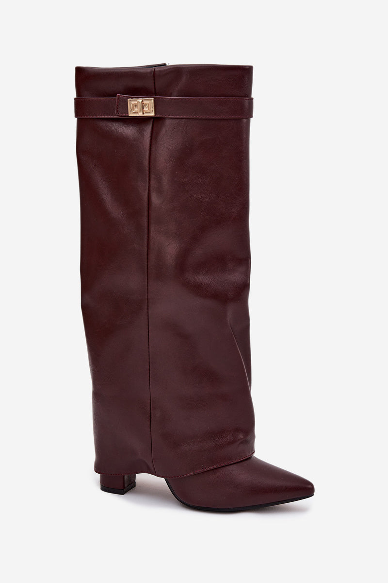 MARCO & BIANCA MILANO | STIVALI LAVISTA IN PELLE AL GINOCCHIO BORDEAUX DONNA