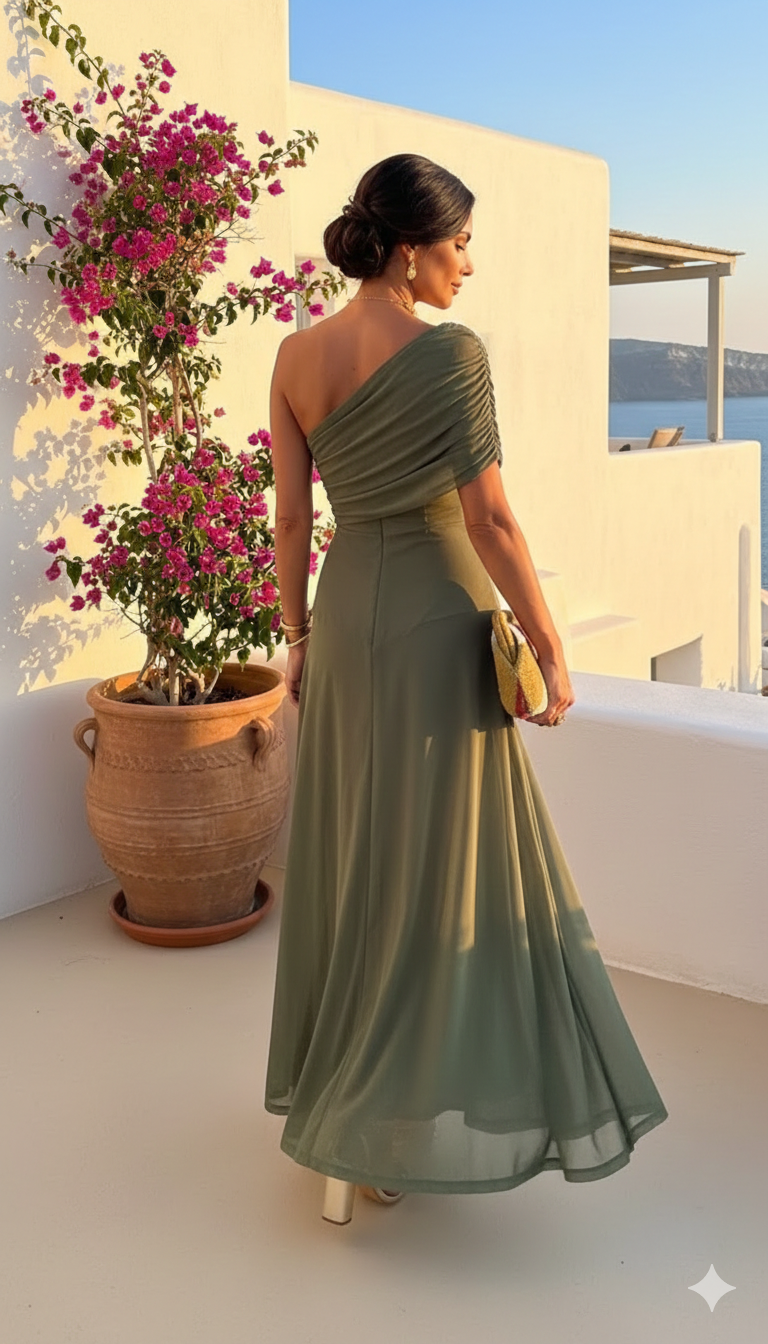 Uma | Abito lungo fluido dal design elegante