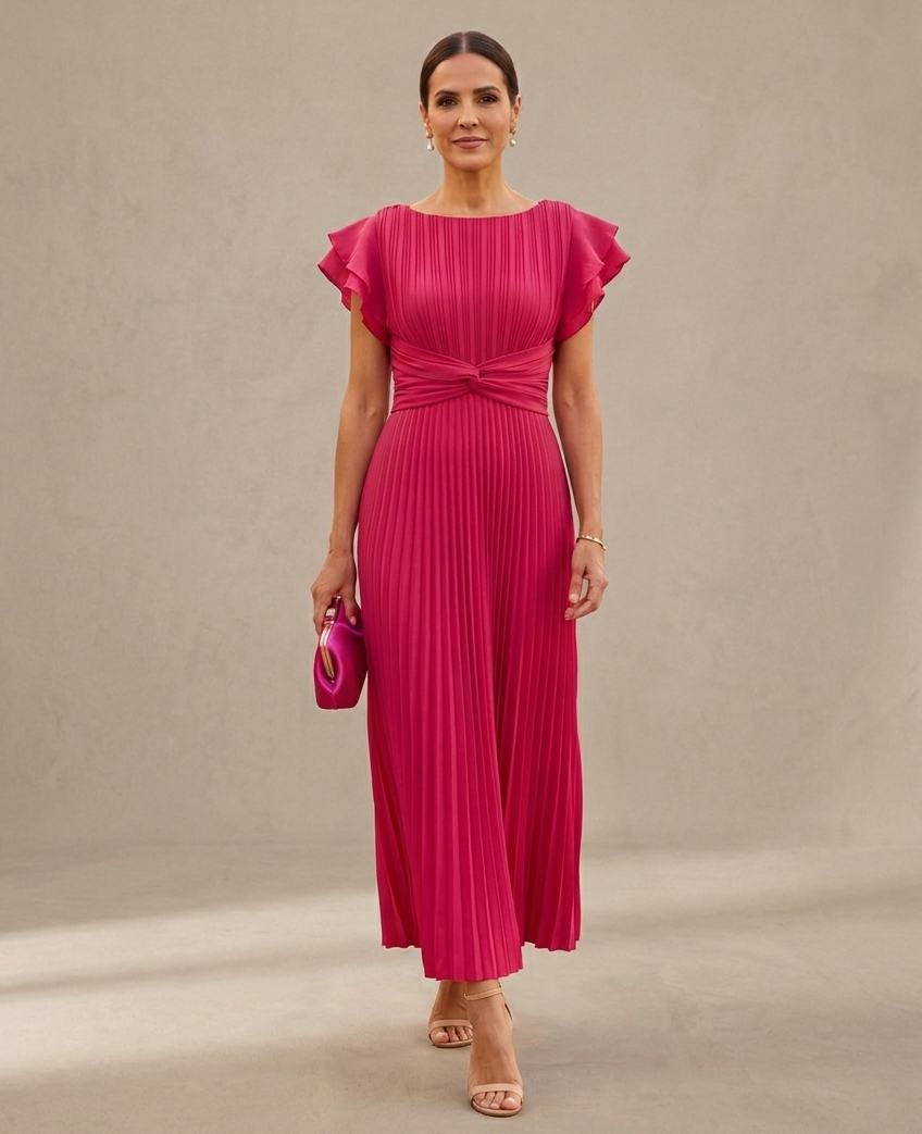 MARCO & BIANCA MILANO | PALOMA ABITO MAXI PLISSETTATO DA CERIMONIA DONNA