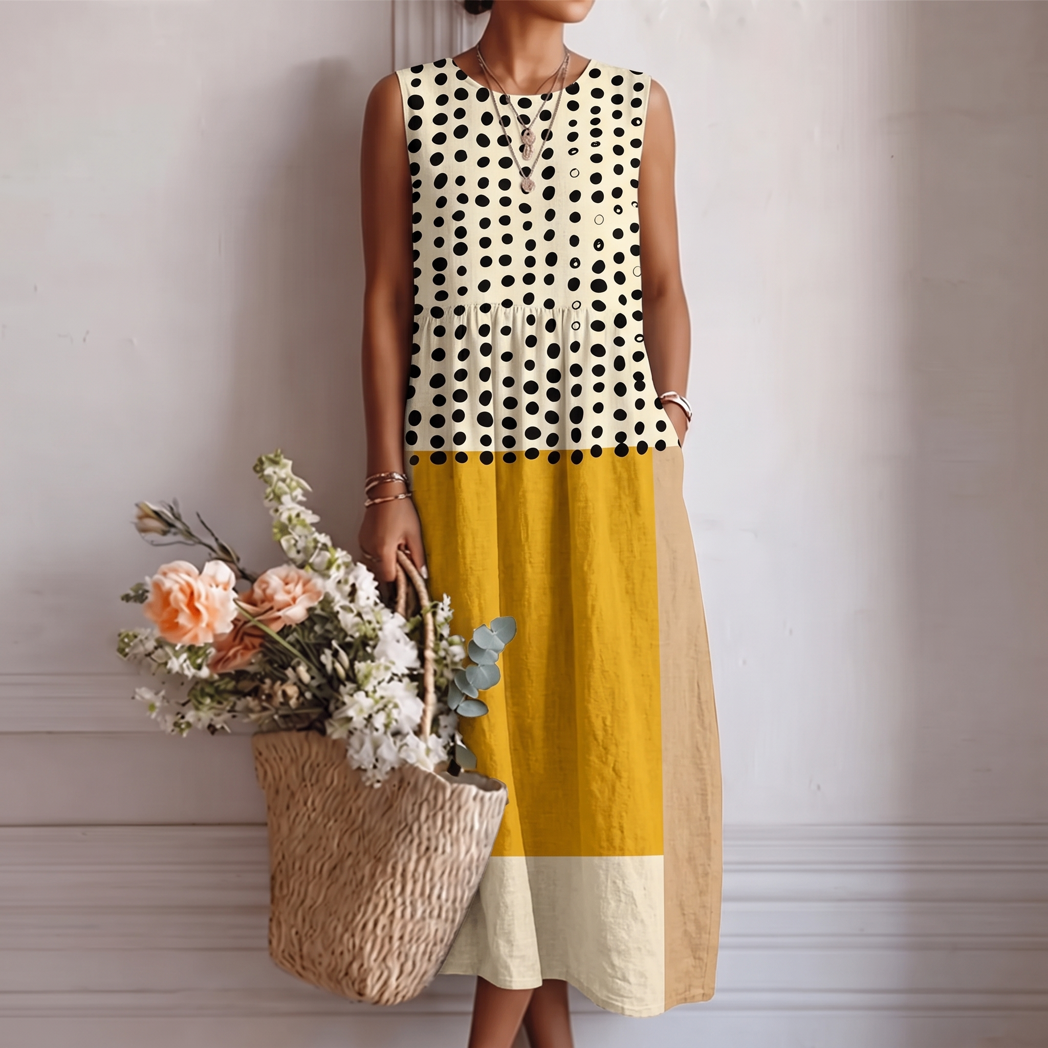 MARCO & BIANCA MILANO | ABITO MIDI A POIS QUOTIDIANO DONNA