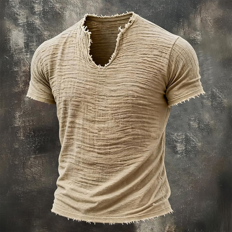 MARCO & BIANCA MILANO | T-SHIRT VINTAGE CON SCOLLO A V UOMO