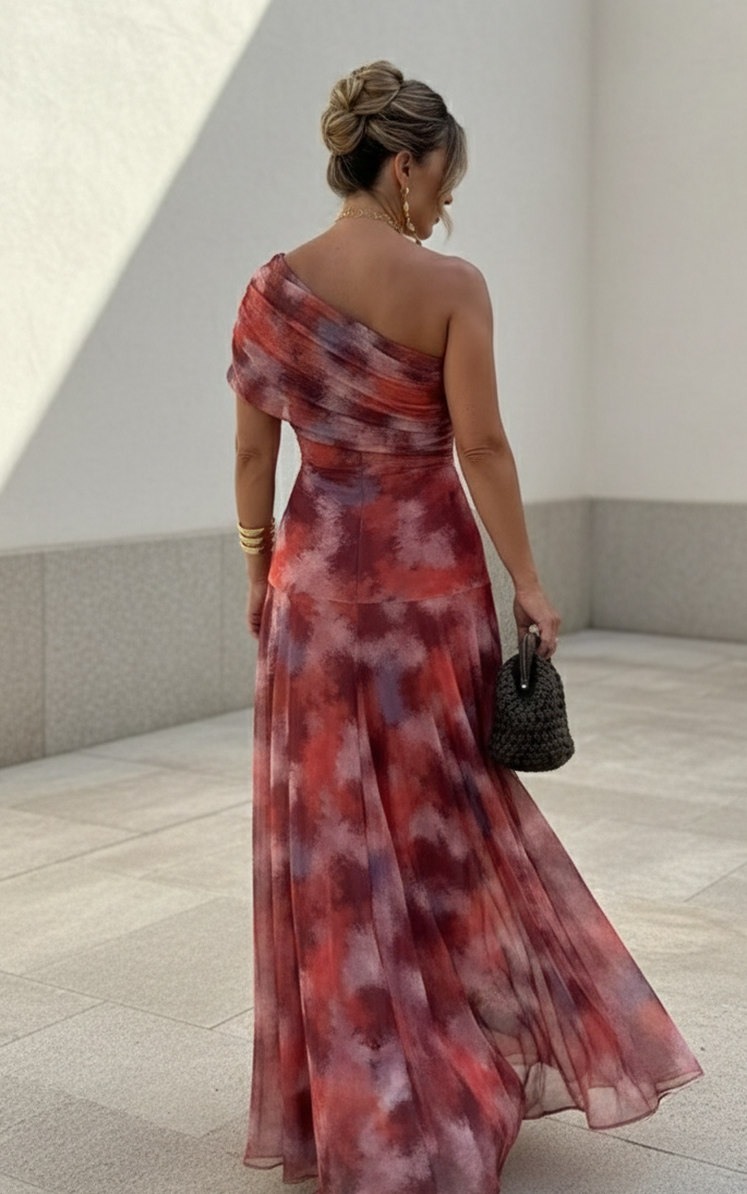 Uma | Abito lungo fluido dal design elegante