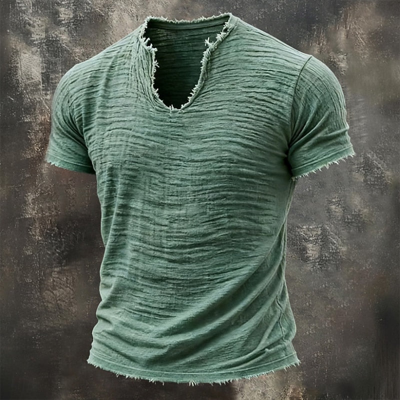 MARCO & BIANCA MILANO | T-SHIRT VINTAGE CON SCOLLO A V UOMO