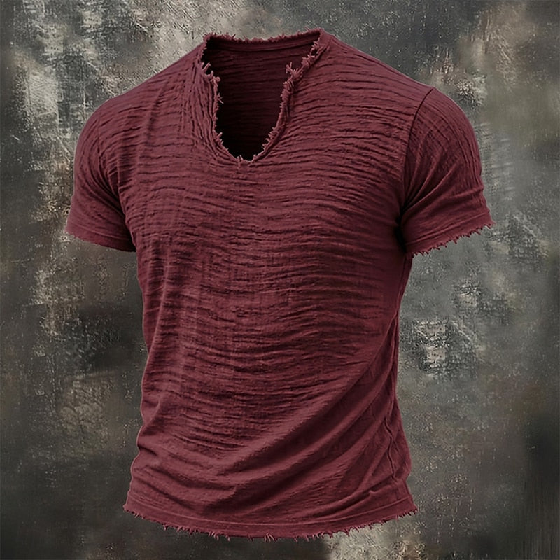 MARCO & BIANCA MILANO | T-SHIRT VINTAGE CON SCOLLO A V UOMO